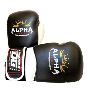 BLACK ALPHA MUAY THAI BOXING GLOVES - DUO GEAR UK