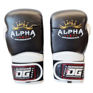 BLACK ALPHA MUAY THAI BOXING GLOVES - DUO GEAR UK