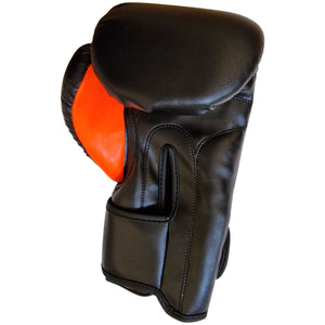 BLACK MUAY THAI BOXING GLOVES FOR PAD WORK BAG WORK THAIGER25 - DUO GEAR UK