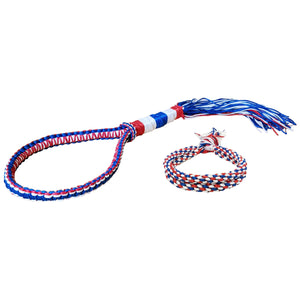 TRADITIONAL WEAVE MUAY THAI MONGKOL (Set) RED WHITE BLUE - DUO GEAR UK