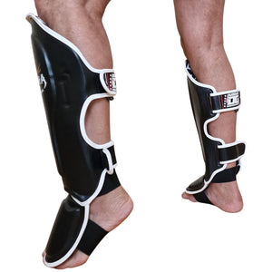 BLACK ALPHA MUAY THAI SHIN & INSTEP PROTECTORS - DUO GEAR UK
