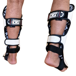 WHITE ALPHA MUAY THAI SHIN & INSTEP PROTECTORS - DUO GEAR UK