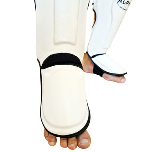 WHITE ALPHA MUAY THAI SHIN & INSTEP PROTECTORS - DUO GEAR UK