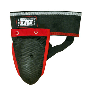 BLACK ELASTICATED MUAY THAI GROIN GUARD