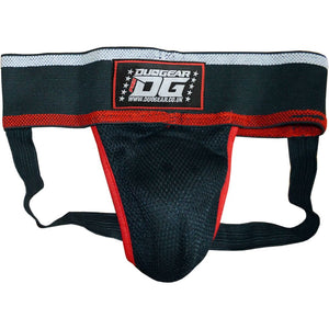 BLACK ELASTICATED MUAY THAI GROIN GUARD