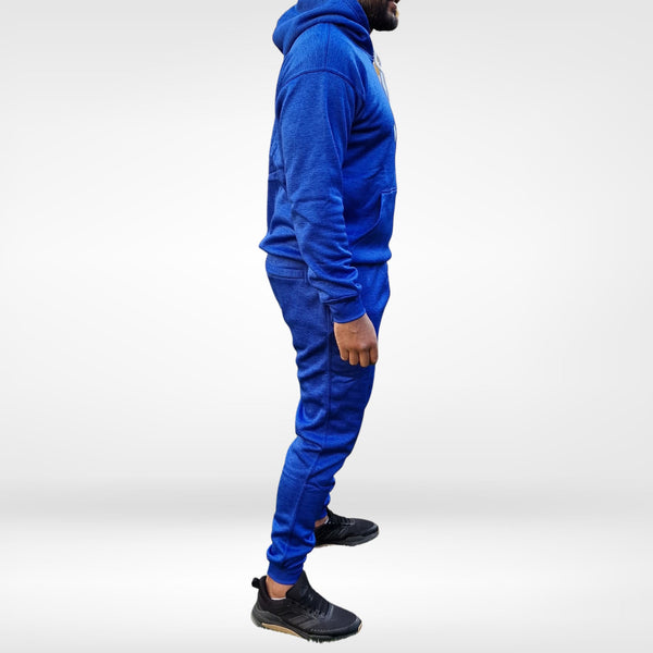 ROYAL BLUE POLYESTER FLEECE TRAINING CASUAL JOGGING SUIT DUO GEAR UK