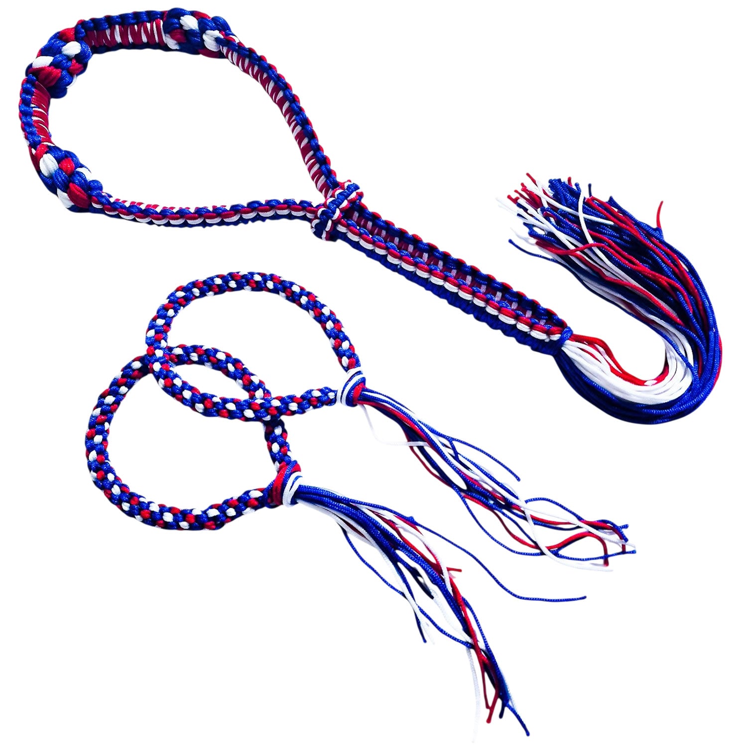 AUTHENTIC WEAVE RED, WHITE & BLUE MUAY THAI MONGKOL (Set)