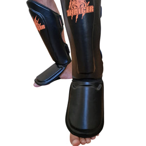 BLACK MUAY THAI SHIN & INSTEP PROTECTORS THAIGER25