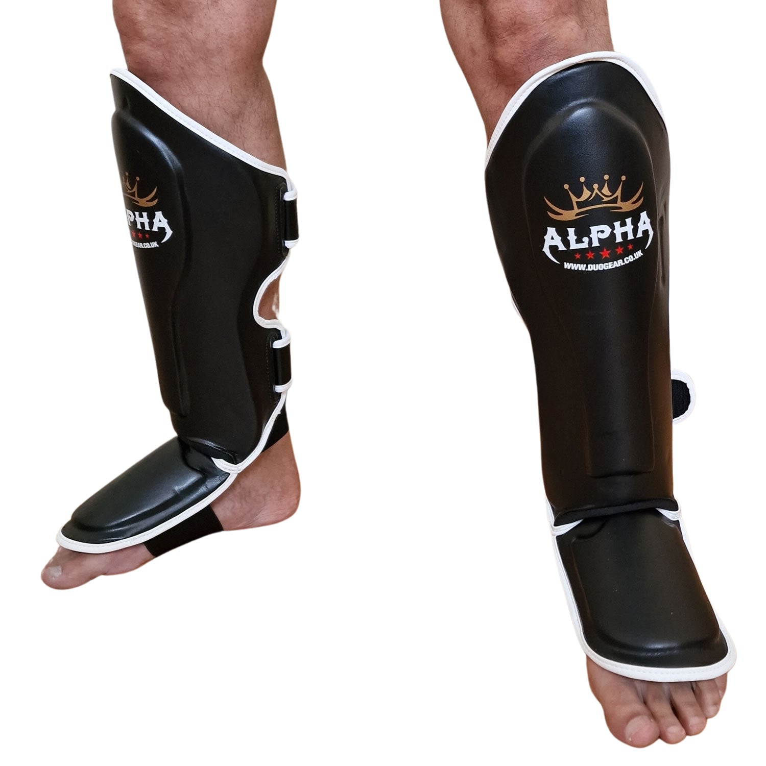 BLACK ALPHA MUAY THAI SHIN & INSTEP PROTECTORS