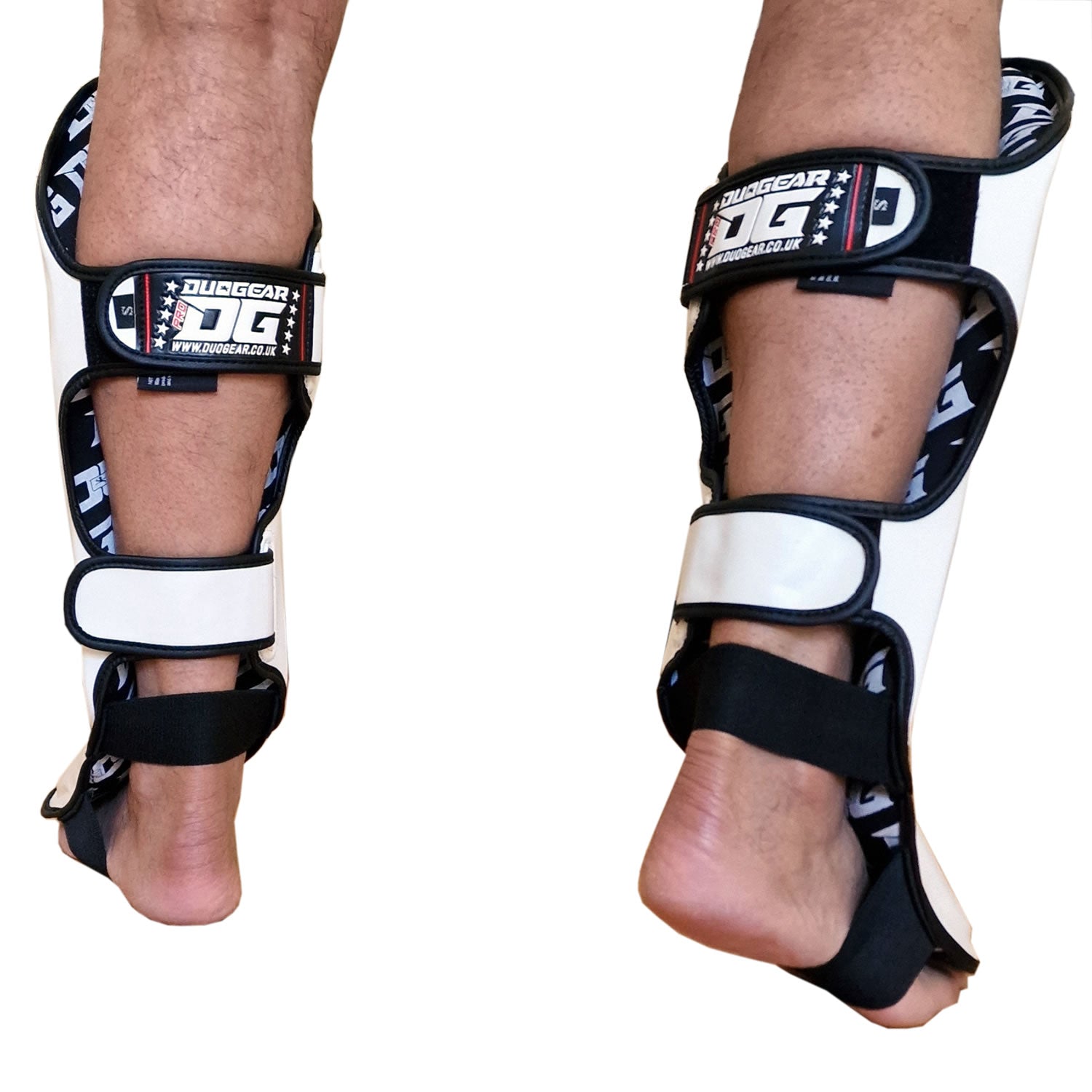 WHITE ALPHA MUAY THAI SHIN & INSTEP PROTECTORS