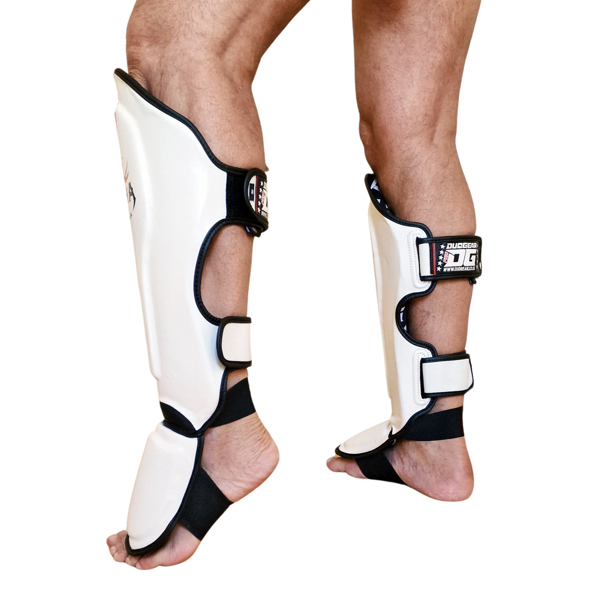 WHITE ALPHA MUAY THAI SHIN & INSTEP PROTECTORS