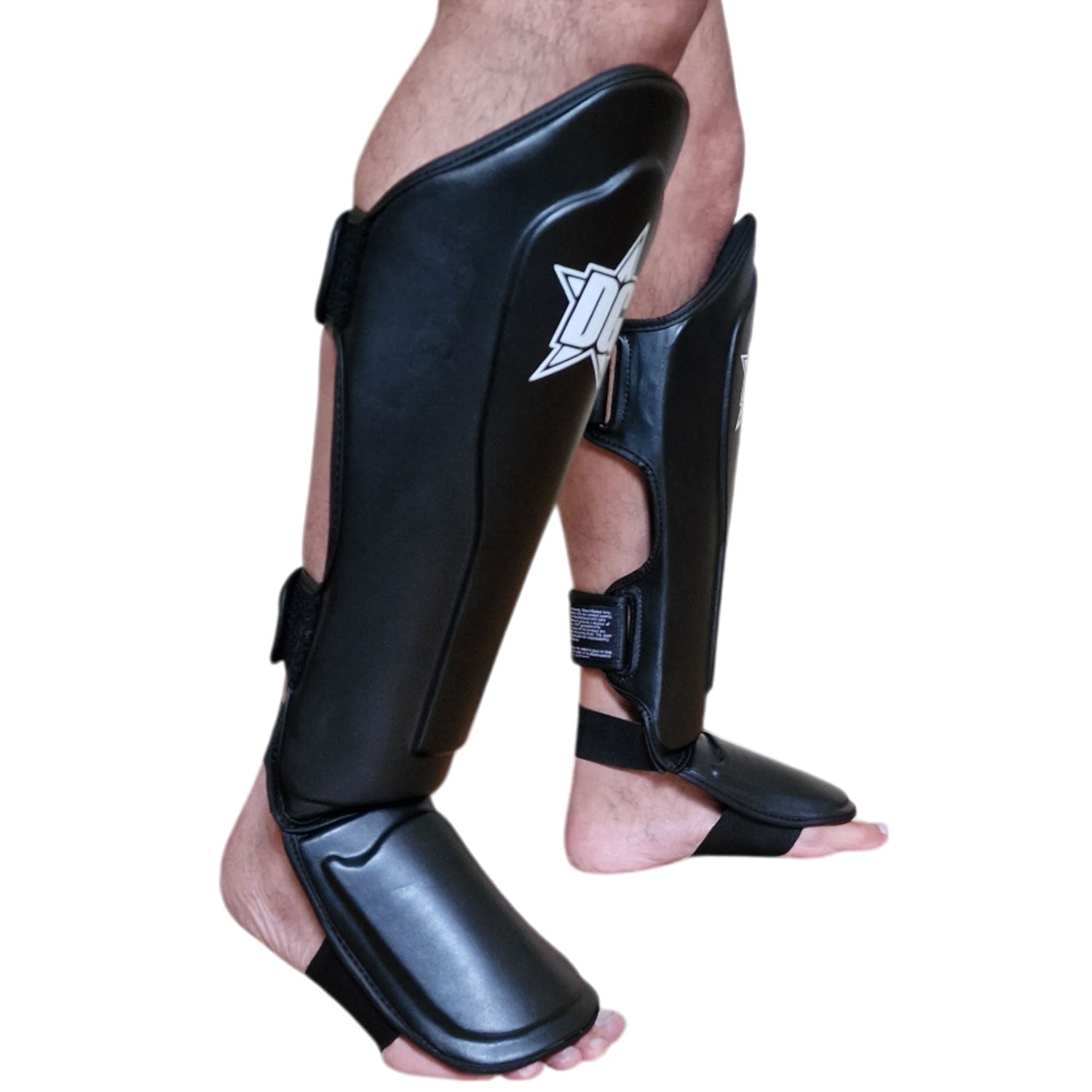 BLACK MUAY THAI SHIN & INSTEP PROTECTORS DG STAR