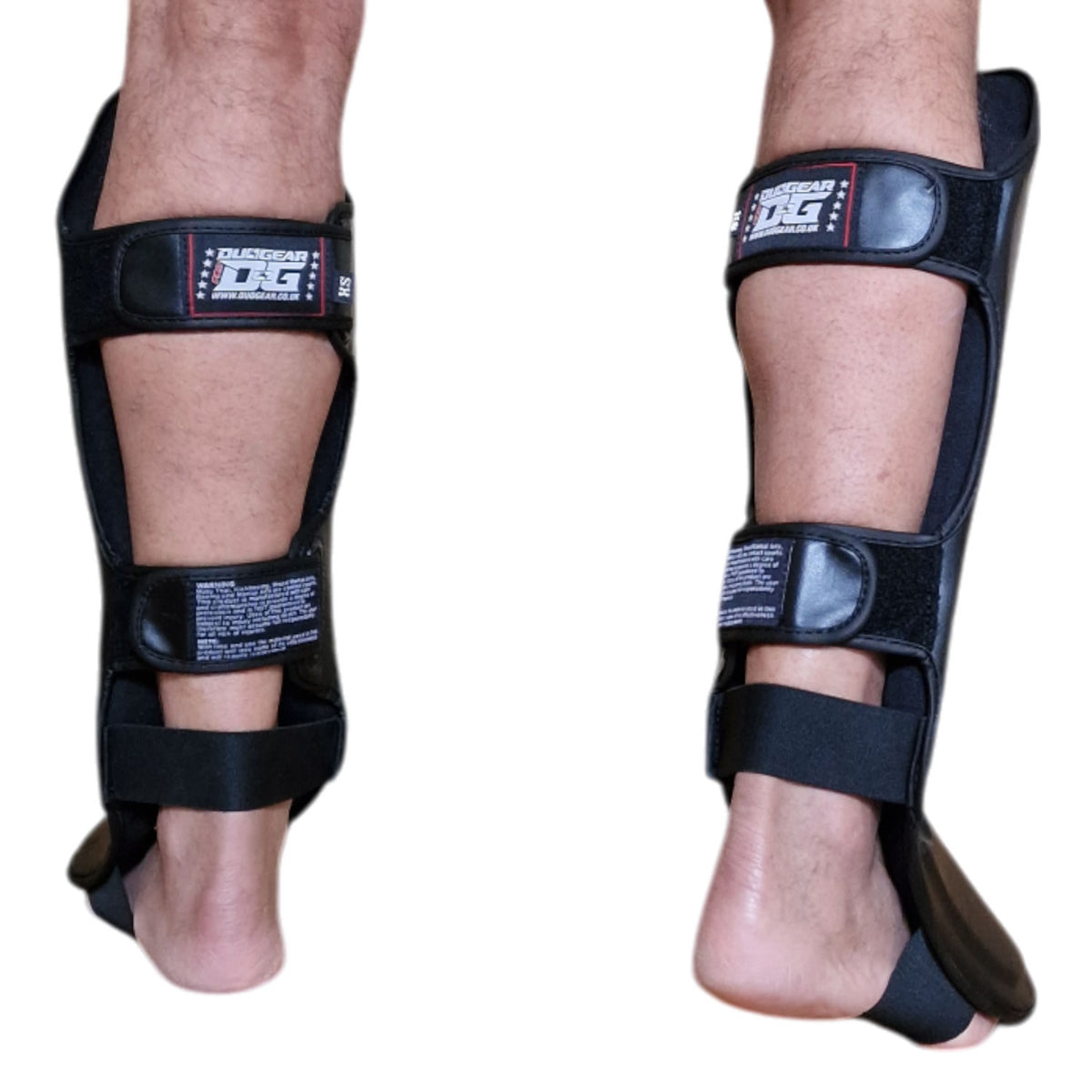 BLACK MUAY THAI SHIN & INSTEP PROTECTORS DG STAR