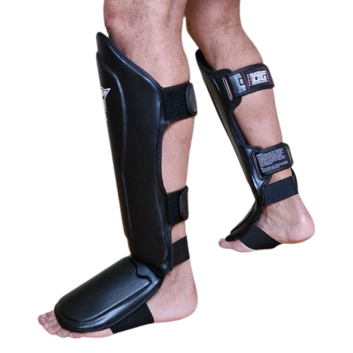 BLACK MUAY THAI SHIN & INSTEP PROTECTORS DG STAR