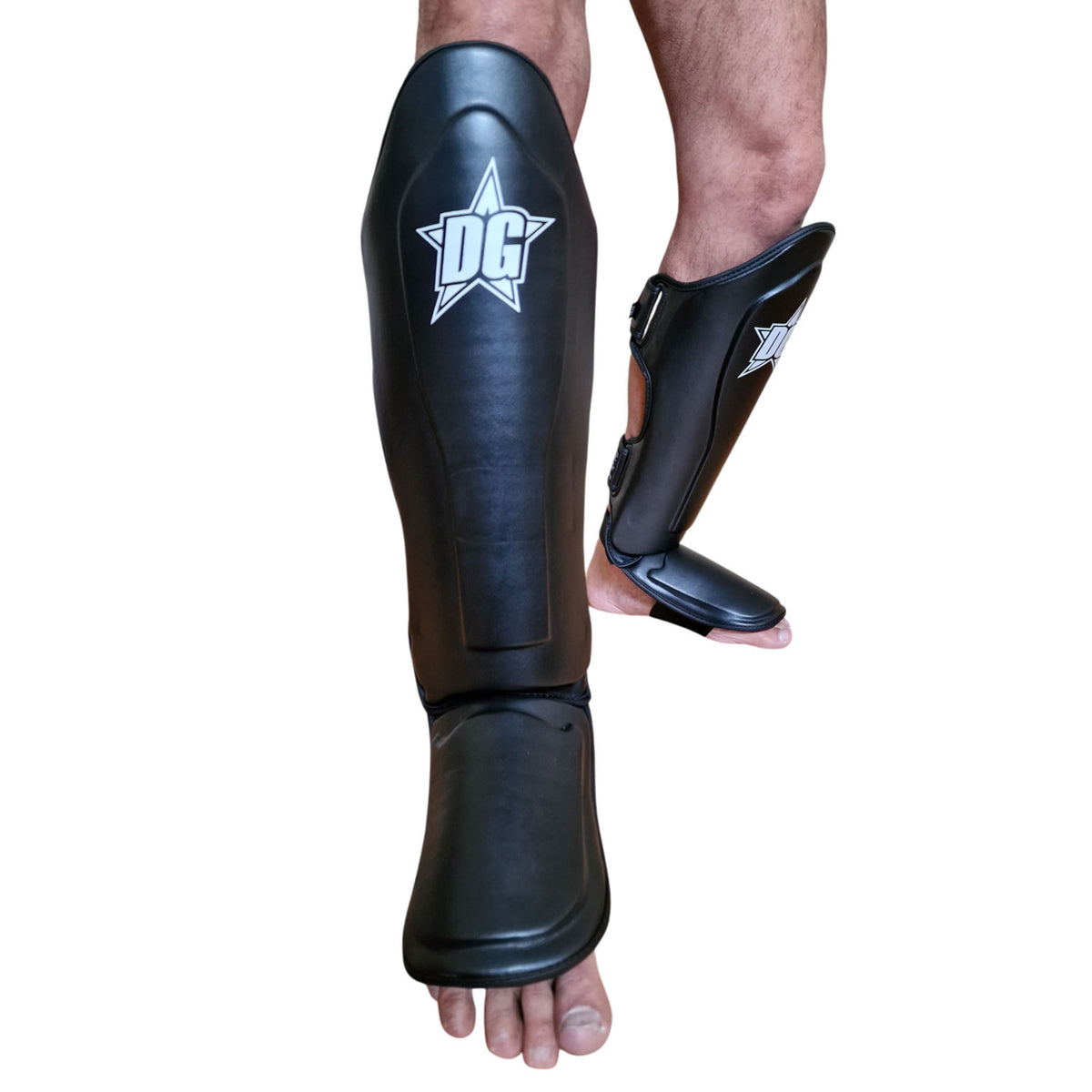BLACK MUAY THAI SHIN & INSTEP PROTECTORS DG STAR