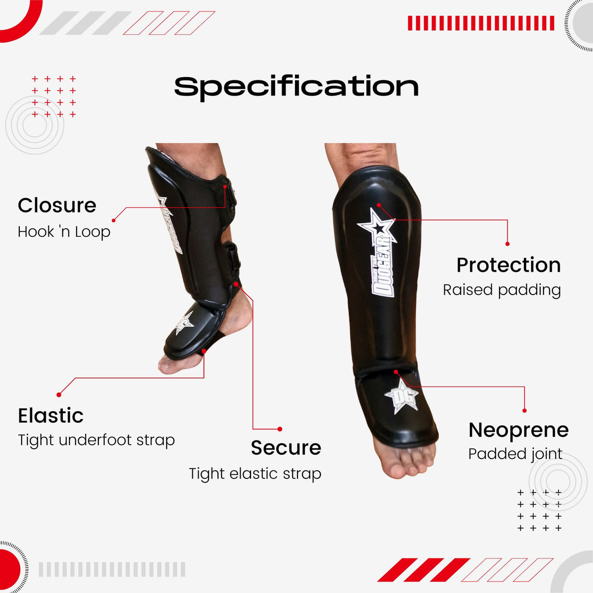 DUOSTAR MUAY THAI SHIN & INSTEP PROTECTORS