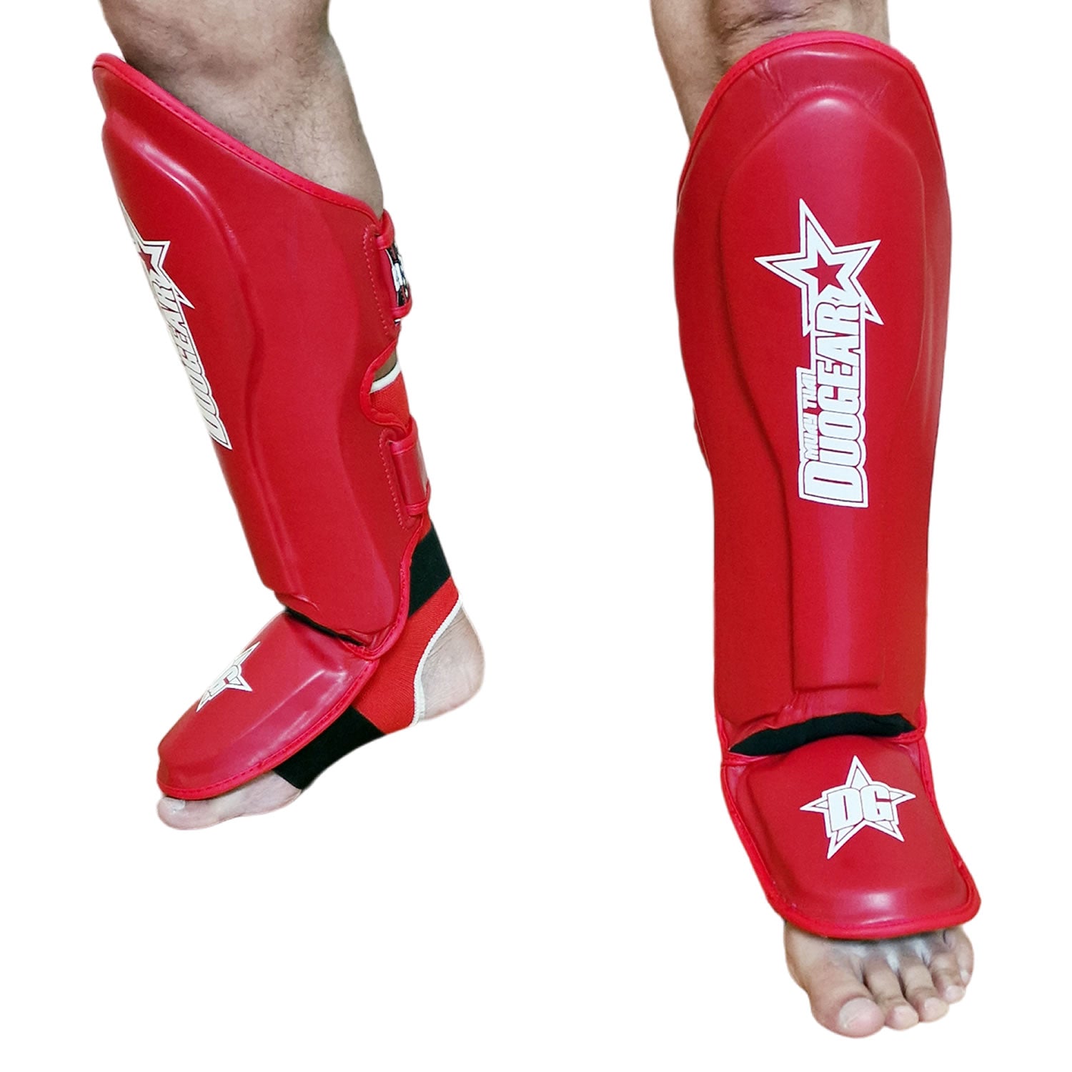 Revgear Premier Deluxe Shin Guards - Lightweight MMA Pads For Kickboxing, Muay Thai & Training, Hook & Loop Straps