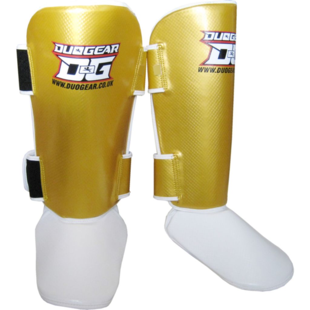 GOLD METALLICA SHIN & INSTEP PROTECTORS