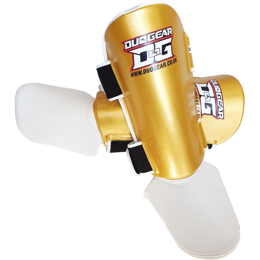 GOLD METALLICA SHIN & INSTEP PROTECTORS