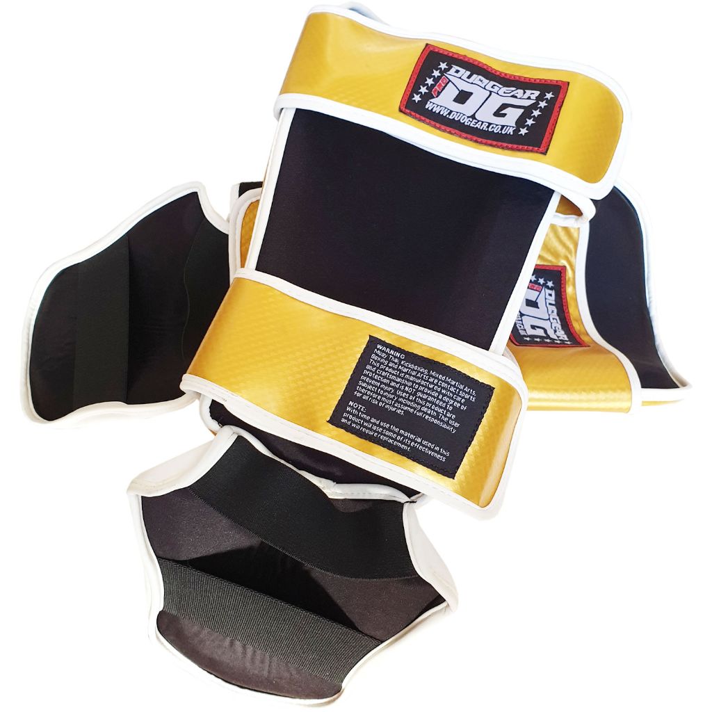 GOLD METALLICA SHIN & INSTEP PROTECTORS