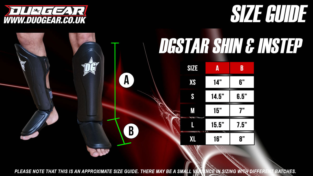 BLACK MUAY THAI SHIN & INSTEP PROTECTORS DG STAR