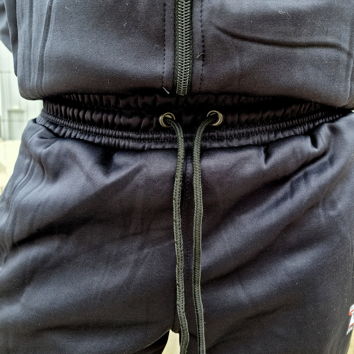 BLACK DUO GEAR POLYESTER FLEECE TRAINING & CASUAL TRACKSUIT