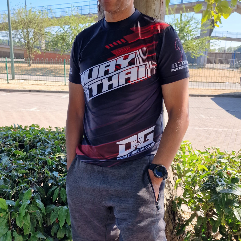 BLACK DG DNA MUAY THAI SPORTS & TRAINING POLY T-SHIRT