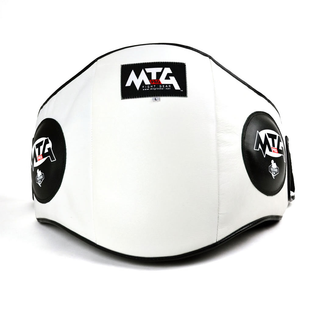 BP2 MTG PRO WHITE LEATHER BELLY PAD