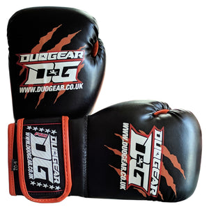 DUO GEAR | Boxing Gloves | KIDS BLACK THAI-GER MUAY THAI BOXING GLOVES