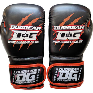 DUO GEAR | Boxing Gloves | KIDS BLACK THAI-GER MUAY THAI BOXING GLOVES