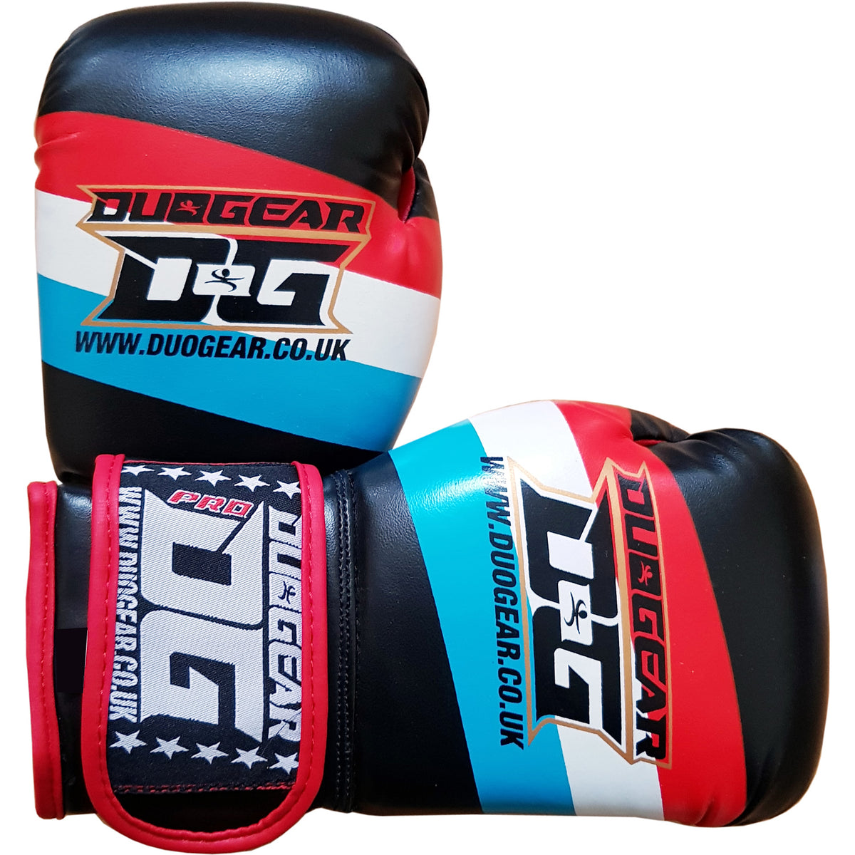 DUO GEAR | Boxing Gloves | BLACK STRIPES MUAY THAI BOXING GLOVES
