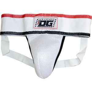 DUO GEAR | Groin Guard | WHITE ELASTICATED MUAY THAI GROIN GUARD