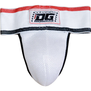 DUO GEAR | Groin Guard | WHITE ELASTICATED MUAY THAI GROIN GUARD