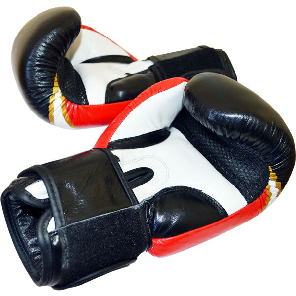 DUO GEAR | Boxing Gloves | RED AERO LEATHER MUAY THAI BOXING GLOVES