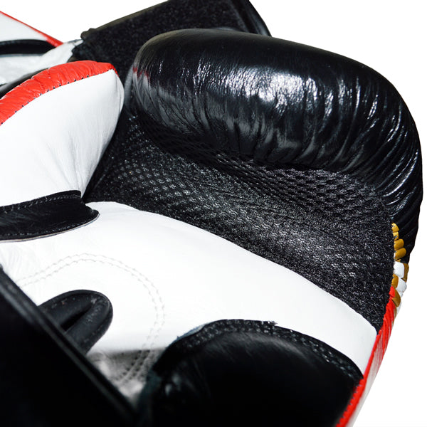 DUO GEAR | Boxing Gloves | RED AERO LEATHER MUAY THAI BOXING GLOVES