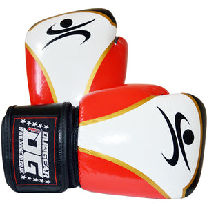 DUO GEAR | Boxing Gloves | RED AERO LEATHER MUAY THAI BOXING GLOVES