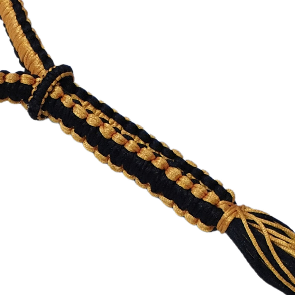 DUO GEAR | Mongkols | AUTHENTIC WEAVE BLACK & GOLDEN YELLOW MUAY THAI MONGKOL (Set)