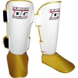 DUO GEAR | Shin & Instep Protection | WHITE METALLICA SHIN & INSTEP PROTECTORS