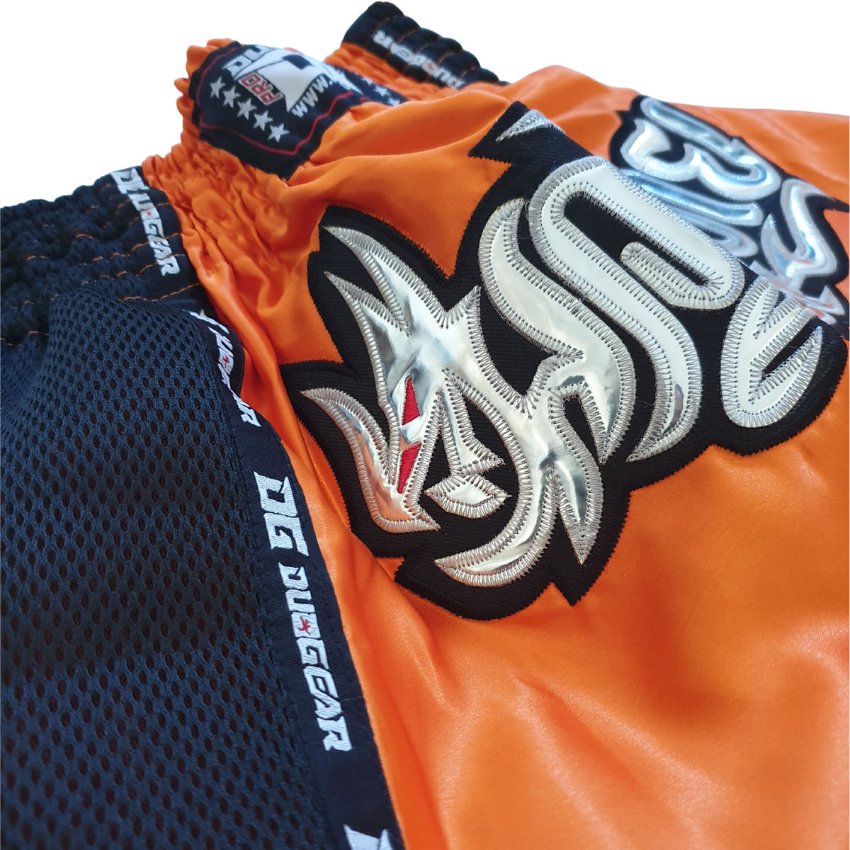 DUO GEAR | Muay Thai Shorts | ORANGE DRAGONTAIL MUAY THAI SHORTS