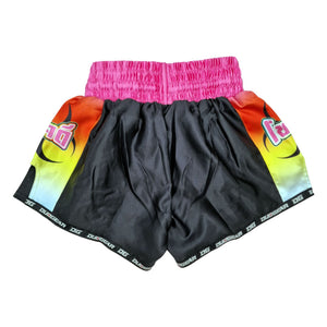 BLACK PINK PRISM MUAY THAI BOXING SHORTS