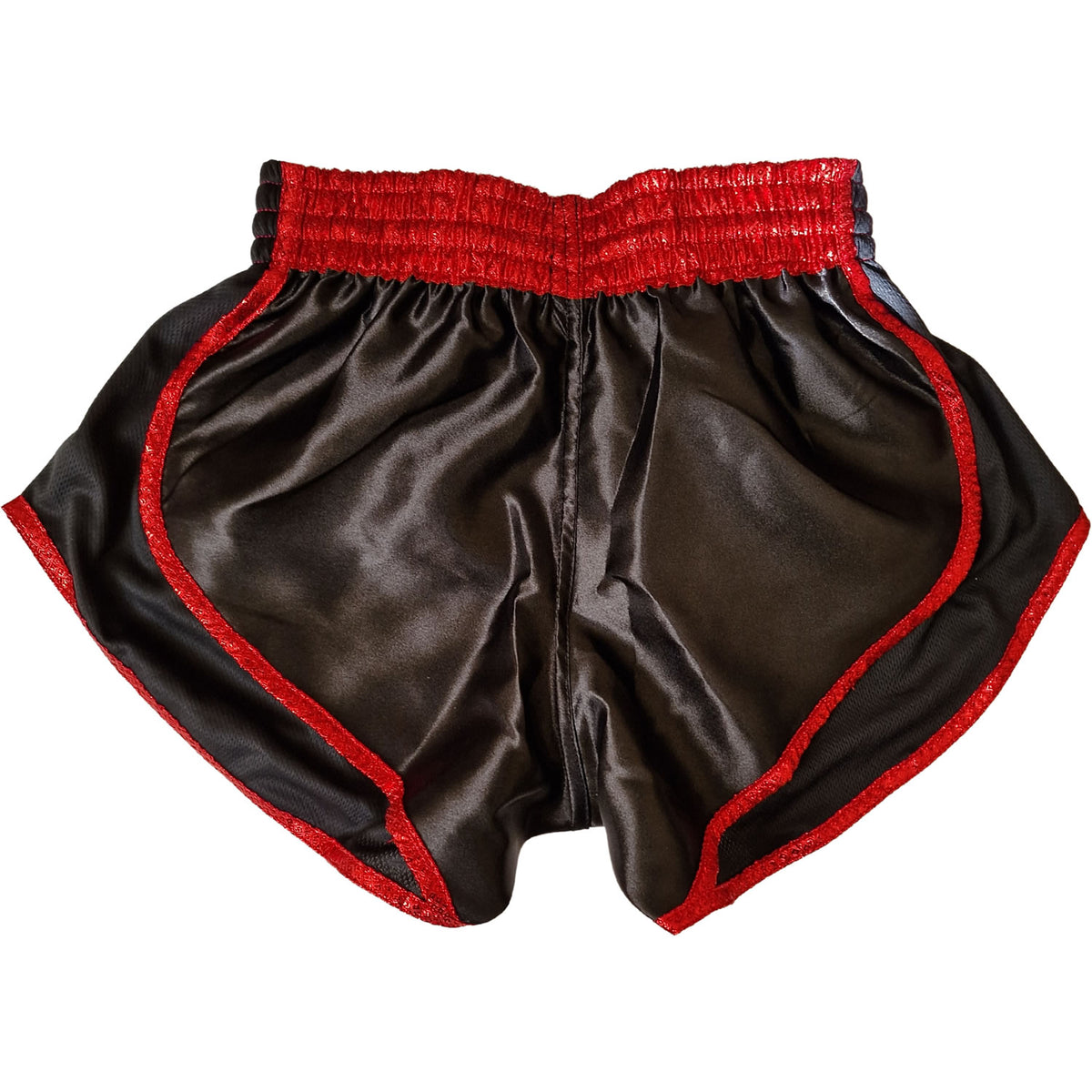 DUO GEAR | Muay Thai Shorts | BLACK RED RETRO 22 MUAY THAI SHORTS