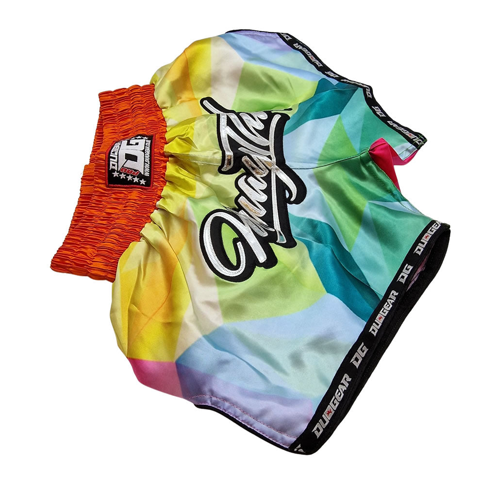 MULTICOLOURED TIE-DYE MUAY THAI BOXING SHORTS