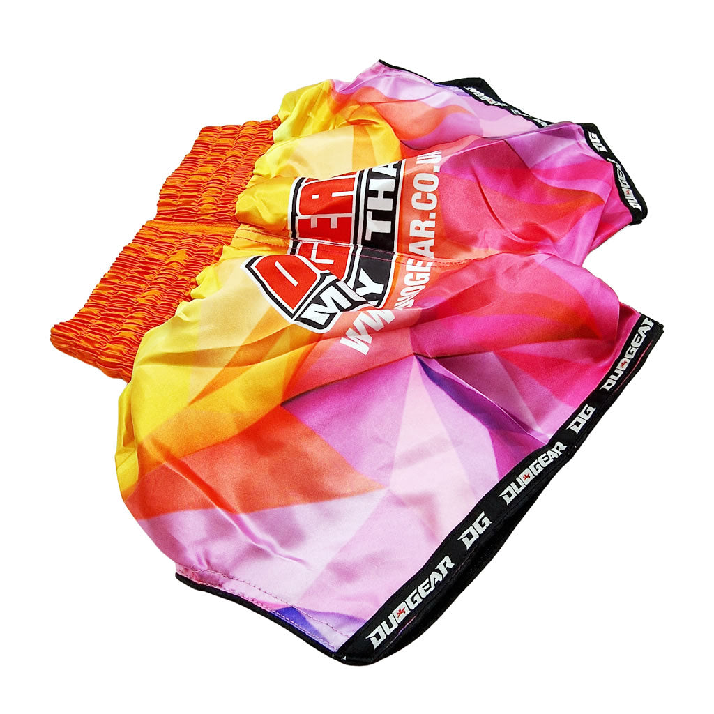 MULTICOLOURED TIE-DYE MUAY THAI BOXING SHORTS