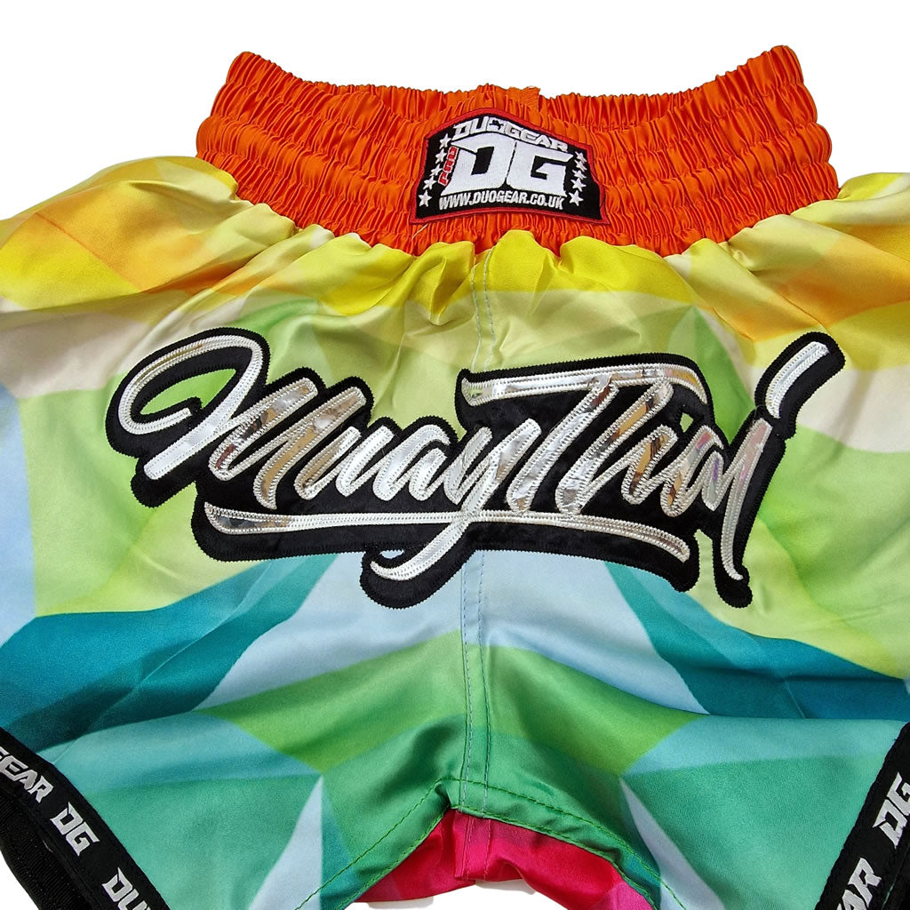 MULTICOLOURED TIE-DYE MUAY THAI BOXING SHORTS