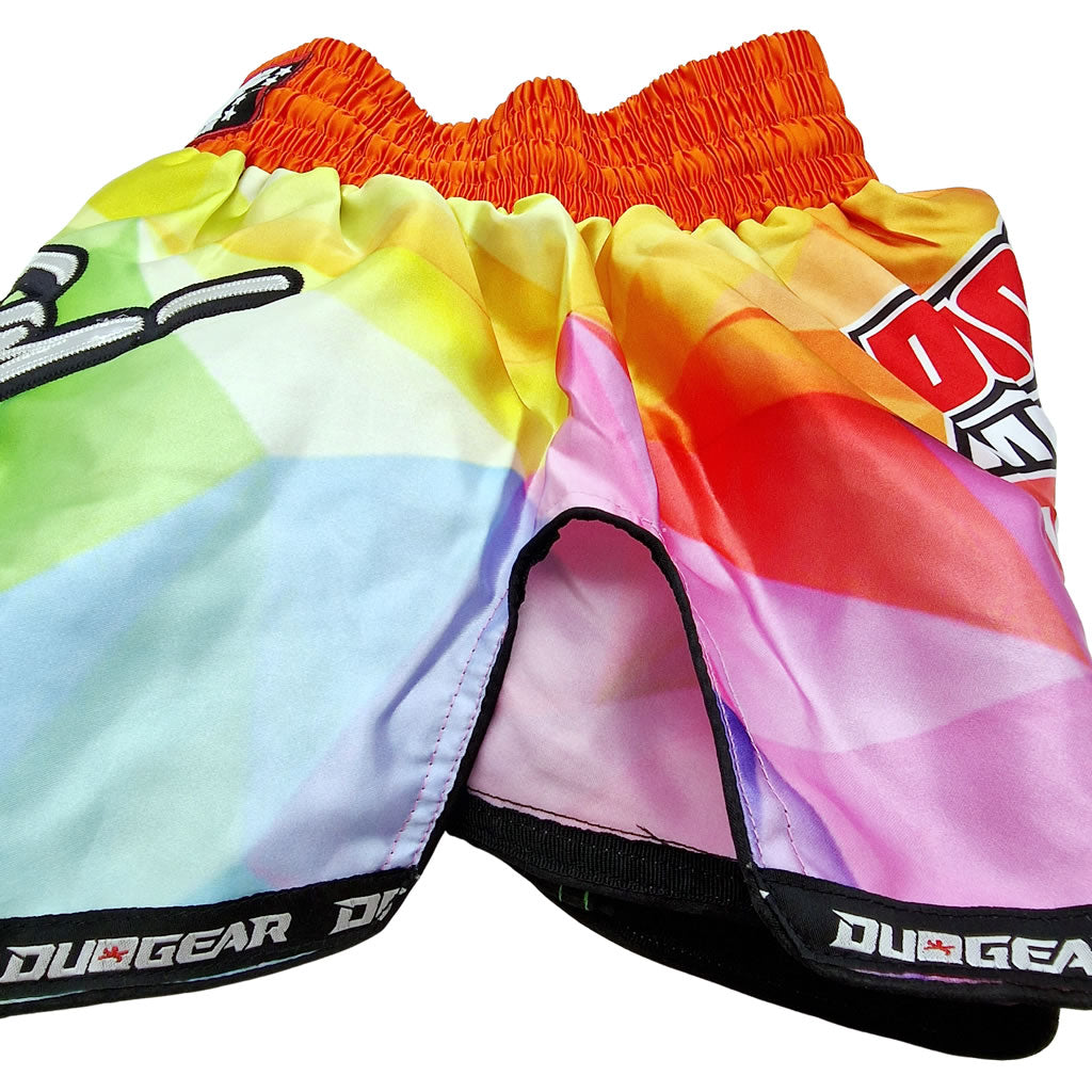 MULTICOLOURED TIE-DYE MUAY THAI BOXING SHORTS