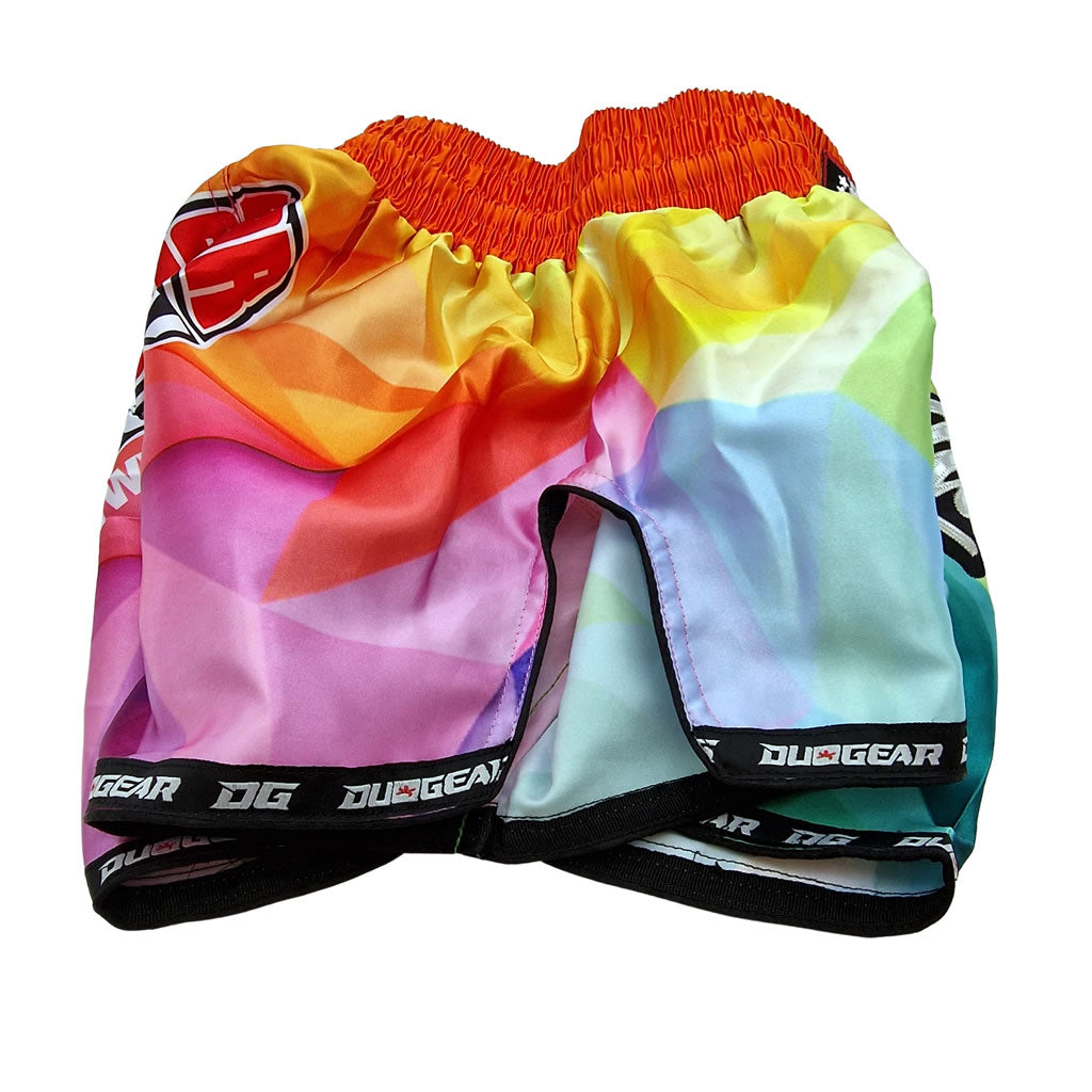 MULTICOLOURED TIE-DYE MUAY THAI BOXING SHORTS