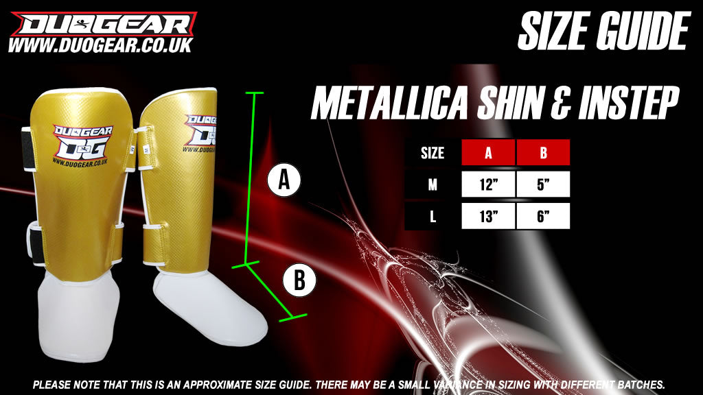 WHITE METALLICA SHIN & INSTEP PROTECTORS
