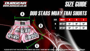 PINK DUO STARS MUAY THAI  SHORTS